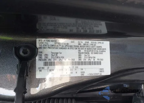 2016 Ford Focus Se z USA, uszkodzony, nr VIN 1FADP3F21GL334804